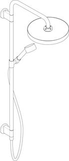 hansgrohe Fertigmontageset Axor One UP-Showerpipe, mit Handbrause, 280 mm, 1jet
