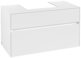 V&B Waschtischunterschrank Collaro 100x54,8x50cm, WT mittig, white matt