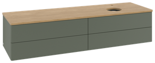 V&B WTU m F-Struktur -Beleuchtung Antao 160x50cm, HL, WBP hon. Oa, le gre. m Lac