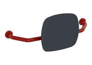 HEWI Rückenstütze 801 Wandabst. 230mm, Lehne anthr, rubinrot