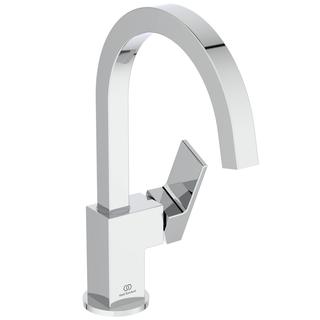IS Waschtisch-Einhebelmischer Extra A 190mm, h. Ausl., o. Abl.-Garnitur, ch