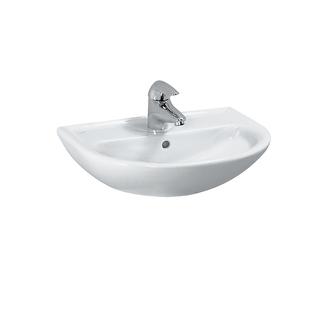 Laufen Handwaschbecken PRO B 45x33cm, weiß LCC, Überlauf, 1 Hahnloch
