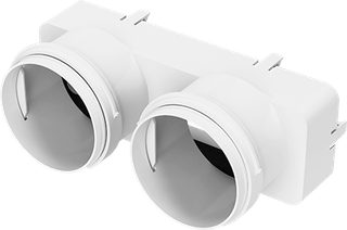Blauberg ÜG BlauPlast MH 75/204 x 60 2x75mm, Flachkanal, weiß