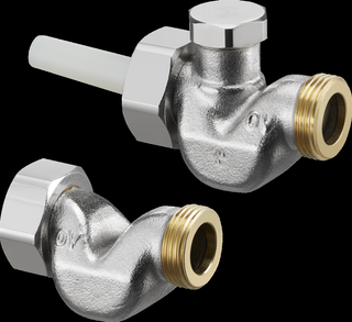 Oventrop Isolier-Schleife/Absperrset DN 15, G 3/4 ÜMxG 3/4 AG