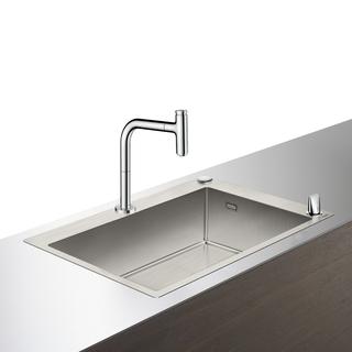 hansgrohe Spülencombi 660 Se C71-F660-08 740x480mm, 1 Hauptbecken, sBox, chrom