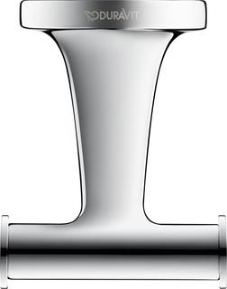 Duravit Handtuchhaken Starck T 6x7,6cm, doppelt, chrom