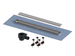 TECElinus Plus Duschrinnenset, Ablauf "Norm", Rost "2 in 1", 800 mm