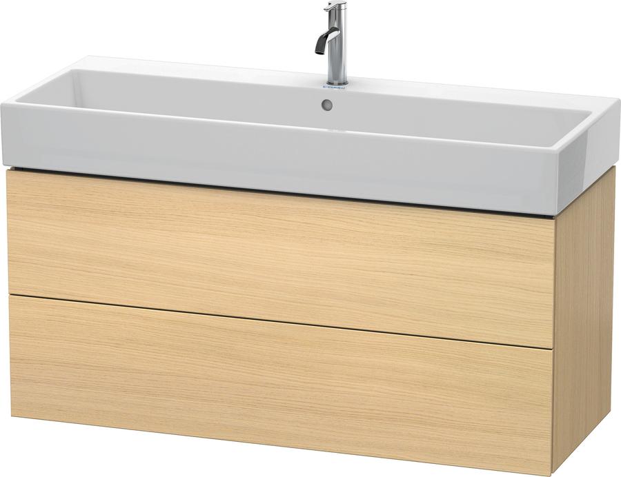 Artikelbild 1 des Artikels „Duravit Waschtisch-Unterschrank L-Cube 118,4x 45,9cm, med. Ei, 2 Schub., wandh 118,4x 45,9 cm | mediterane eiche“