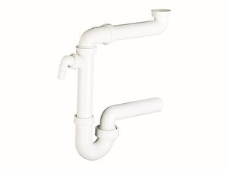 Dallmer Raumspar-Siphon 121 1 1/2"xDN 40, 1 Waschgeräte-Anschluss