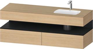 Duravit EinbauWT-Möbel-Set Qatego 160x50x60cm, Kon-WTU, B r, E sw/E Nat