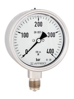 AFRISO Rohrfeder-Chemiemanometer RF100ChGly 0/6bar G1/2B rad Kl.1,0 D802