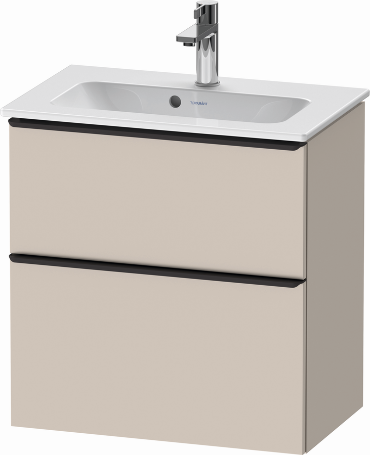 Artikelbild 2 des Artikels „Duravit WT-Unterschrank D-Neo Compact 61x37,2, sw/Taup m, 1 Kast, 1 A, wandh 61 x 37,2 | diamantschwarz/taupe matt“