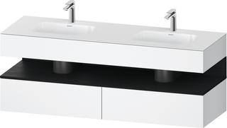 Duravit EinbauWT-Möbel-Set Qatego 160x55x60cm, Kon-WTU, B, Ei sw/we ma