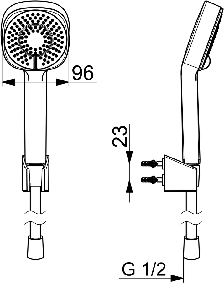 Artikelbild 3 des Artikels „Hansa Schl-Br-Gar HANSABASICJET Style 3-strahlig, Handbrause, d= 96mm, chrom 3-strahlig“