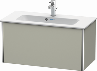 DU Waschtischunterbau XSquare, 1 Auszug 400x810x388mm, Taupe Seidenmatt ES Ahorn