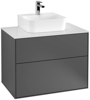 V&B Waschtisch-Unterschrank Finion 80x60,3x50,1cm, Pl wh. m, Anthrac. m