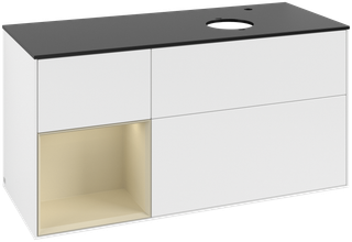 V&B Waschtisch-Unterschrank Finion 120cm, Pl b m, Rg si Gr m Lac, wh. m Lac