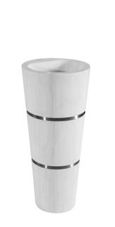 Schulte Natursteinb. wintec Aphrodite H 900mm, d 450mm, m HL, Naturstein, weiß