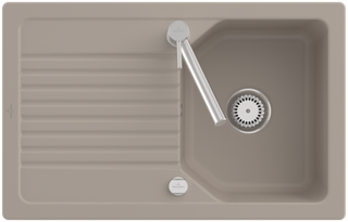 V&B Spüle Linara 45 m Abl.garn, Exzenter, almond CeramicPlus