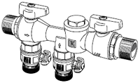 Nibe Füll-/Spülarmatur 1 1/4", f Wärmepumpenleistung bis 30 kW