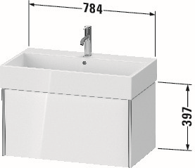Artikelbild 3 des Artikels „DU Waschtischunterbau wandh. XViu XV4236 Betongrau 454x784x397mm “