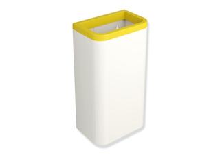 HEWI Papierabfallbehälter 477 281x505x181mm, Korpus reinweiß, senfgelb