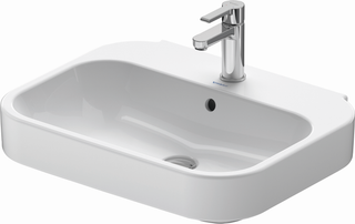 Duravit Waschtisch Happy D.2 60x47,5cm, we WG, m HL, ÜL, Hahnlochbank