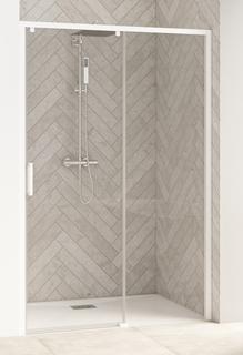 Kinedo Smart Design C150 Schiebetür FTre tgProfil weiß Klarglas Nische CF