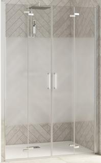 Kinedo Smart Design SXXL110 2Drehfalttür tg Profil chrom Dekorglas Cosmos Nische