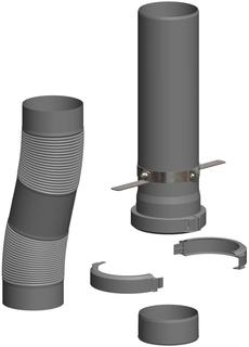 ATEC Flexrohr-Set PolyTop DN 160, kürzbar mit Montageset 20 m