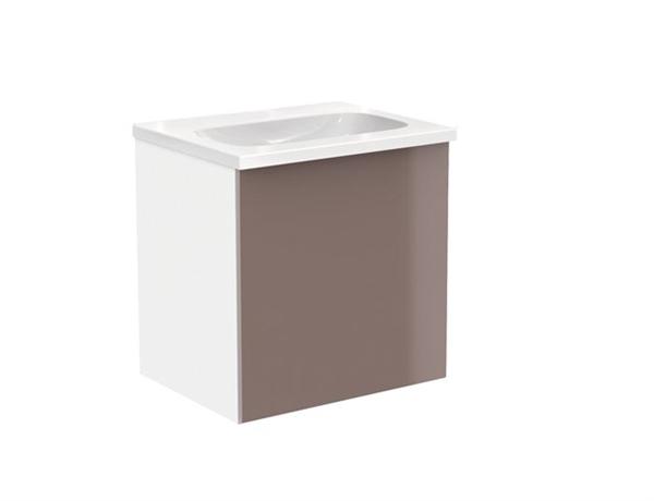 Artikelbild 1 des Artikels „HEWI Waschtisch-Unterschrank M40 400x400x313mm, 1 T, re, Glasfront umbra Glasfront umbra“