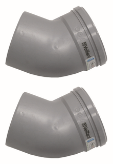 Vaillant Bogen 45Gr, DN 130, 2 Stck, i Scht., starr, PP