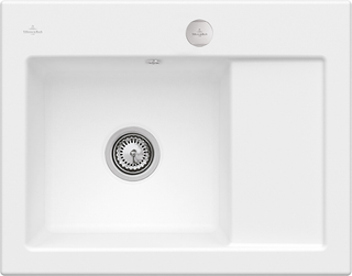 V&B Spüle Subway 45 Compact li, m Abl.garn, Exzenter, st. wh. C-plus