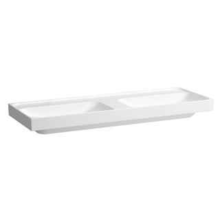 Laufen Doppelwaschtisch MEDA 130x46cm, ubf., o. ÜL, o. Hahnl., we