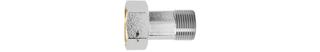 ASW Wasserzähler-Verschraubung 3/4" AG x 1" ÜWM, MS vc, m Plombierloch