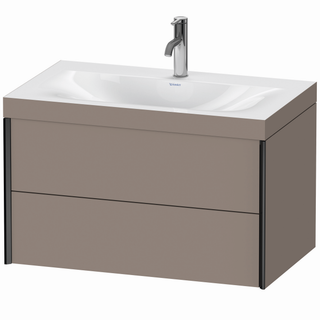 DU WTU XViu m.Viu,2Schubk.503x800x480mm 1Hl,schw. matt/bas. matt, Ra. C ES Nussb