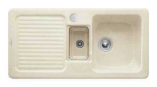 V&B Spüle Condor 60 m Abl.garn, Exzenter, Resteschale, ivory