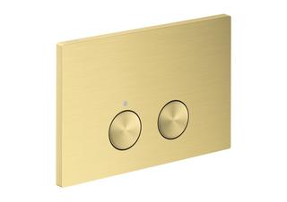 hansgrohe Betätigungspl. Axor FlushPlate f 2-Mg-Spül., Metall, brushed brass