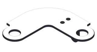 Giese Slimboard Eckmodell 190 x 190 x 78 mm, mit Halter für Rasierer, Befestigung rechts