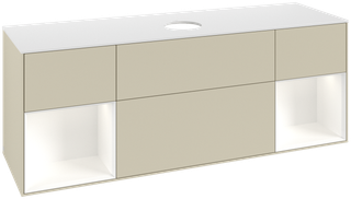 V&B Waschtisch-Unterschrank Finion 160cm, Pl w m, Rg wh. m Lac, si Gr m Lac