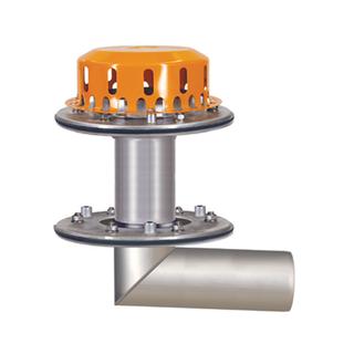 LORO DRAINLET Kompl.-FD-Abl. Ser. 84 DN 70, o WD, Fl, Ausl stl 3G, 2tlg, N-Ab