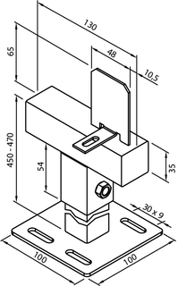Zehnder Fußkonsole FMORV 45M ZRV 322, 322/1, Sonderfarbe