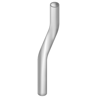 Aquarotter Urinal-Spülrohr AQUALINE Kröpfung 35mm