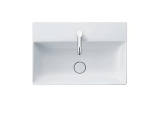 Duravit Handwaschbecken DuraSquare 45x35cm, o. ÜL, m HLB, m HL, we WG
