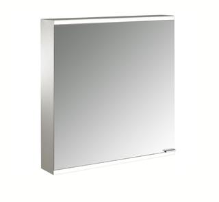 EMCO Aufputz-Lichtspiegelschrank prime 2 600x700mm, 1-trg, Anschl li, alu/Spiegel