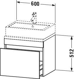 Artikelbild 3 des Artikels „Duravit WT-Unterschrank Com DuraStyle 60x47,8cm, betongr ma, f Kons, 1 Auszug 60 x 47,8 cm | betongrau matt“