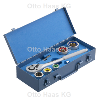 HAAS Super-Nuss-Set OHA Ajla 272x108x50mm, silber, mit Ratsche