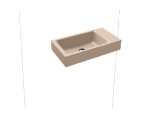 Kaldewei Wand-Handwaschtisch PURO 3162 55x30x10cm, o. ÜL/HL, re, P-E, beige