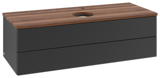 V&B WTU m F-Struktur -Beleuchtg. Antao 120x36x50cm, HL, WBP w. wal, bla m Lac