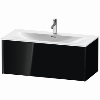 DU WTU m.Viu XViu,1 Ausz.,397x1010x480mm schwarz matt/schwarz hgl ES Ahorn